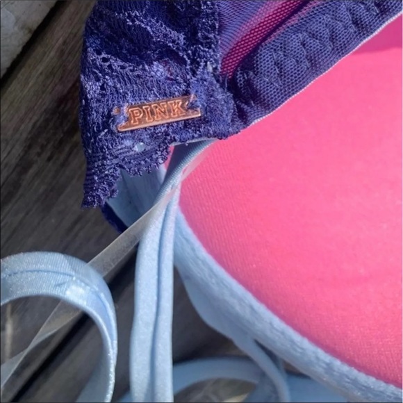 Women’s PINK Victoria’s Secret sexy strappy lace up push up bra size 36C - Picture 7 of 11